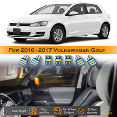 For Volkswagen Golf GTi Interior LED Lights - Dome & Map Light Bulbs Package Kit for 2010 - 2017 - White SAWE Lighting