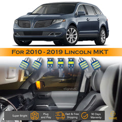 For Lincoln MKT Interior LED Lights - Dome & Map Light Bulb Package Kit for 2010 - 2019 - White SAWE Lighting