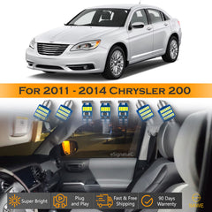 For Chrysler 200 Interior LED Lights - Dome & Map Light Bulbs Package Kit for 2011 - 2014 - White SAWE Lighting