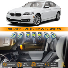 For BMW 535 550 F10 5 Series Interior LED Lights - Dome & Map Light Bulb Package Kit for 2011 - 2015 - White SAWE Lighting