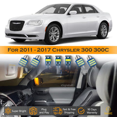 For Chrysler 300 300C Interior LED Lights - Dome & Map Light Bulbs Package Kit for 2011 - 2017 - White SAWE Lighting