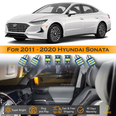For Hyundai Sonata Interior LED Lights - Dome & Map Light Bulbs Package Kit for 2011 - 2020 - White SAWE Lighting