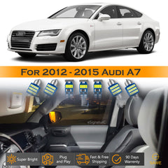 For Audi A7 Interior LED Lights - Dome & Map Light Bulb Package Kit for 2012 - 2016 - White SAWE Lighting
