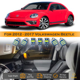 For Volkswagen Beetle Interior LED Lights - Dome & Map Light Bulbs Package Kit for 2012 - 2017 - White SAWE Lighting