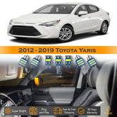 For Toyota Yaris Interior LED Lights - Dome & Map Lights Package Kit for 2012 - 2019 - White SAWE Lighting