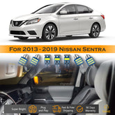 For Nissan Sentra Interior LED Lights - Dome & Map Light Bulbs Package Kit for 2013 - 2019 - White SAWE Lighting
