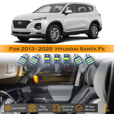 For Hyundai Santa Fe Interior LED Lights - Dome & Map Light Bulbs Package Kit for 2013 - 2020 - White SAWE Lighting