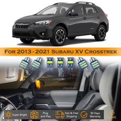 For Subaru XV Crosstrek Interior LED Lights - Dome & Map Light Bulbs Package Kit for 2013 - 2021 - White SAWE Lighting