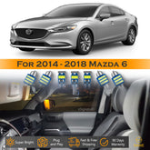 For Mazda 6 Interior LED Lights - Dome & Map Light Bulbs Package Kit for 2014 - 2018 - White SAWE Lighting