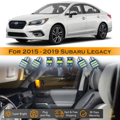 For Subaru Legacy Interior LED Lights - Dome & Map Light Bulbs Package Kit for 2015 - 2019 - White SAWE Lighting