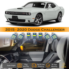 For Dodge Challenger Interior LED Lights - Dome & Map Lights Package Kit for 2015 - 2020 - White SAWE Lighting