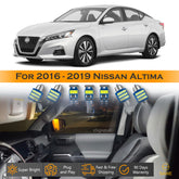 For Nissan Altima Interior LED Lights - Dome & Map Light Bulbs Package Kit for 2016 - 2019 - White SAWE Lighting