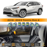 For Toyota Rav4 Interior LED Lights - Dome & Map Lights Package Kit for 2016 - 2024 - White SAWE Lighting