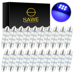 SAWE ® 578 211-2 212-2 41mm 42mm LED Light Bulb 5050 6SMD Interior Dome Map Door Courtesy Trunk Lights - Blue SAWE Lighting
