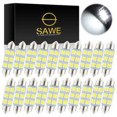 SAWE ® 578 211-2 212-2 41mm 42mm LED Light Bulb 5050 6SMD Interior Dome Map Door Courtesy Trunk Lights - White SAWE Lighting