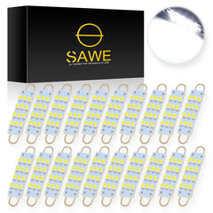 SAWE ® 561 563 567 211-2 212-2 LED Bulb Festoon 44mm 12smd Rigid Loop Interior Door Trunk LED Lights - White SAWE Lighting