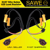 3157 Front LED Turn Signal Load Resistor Adapter Anti Hyper Flash Error Canceler SAWE Lighting