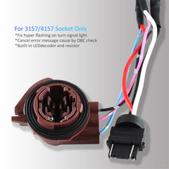 3157 Front LED Turn Signal Load Resistor Adapter Anti Hyper Flash Error Canceler SAWE Lighting