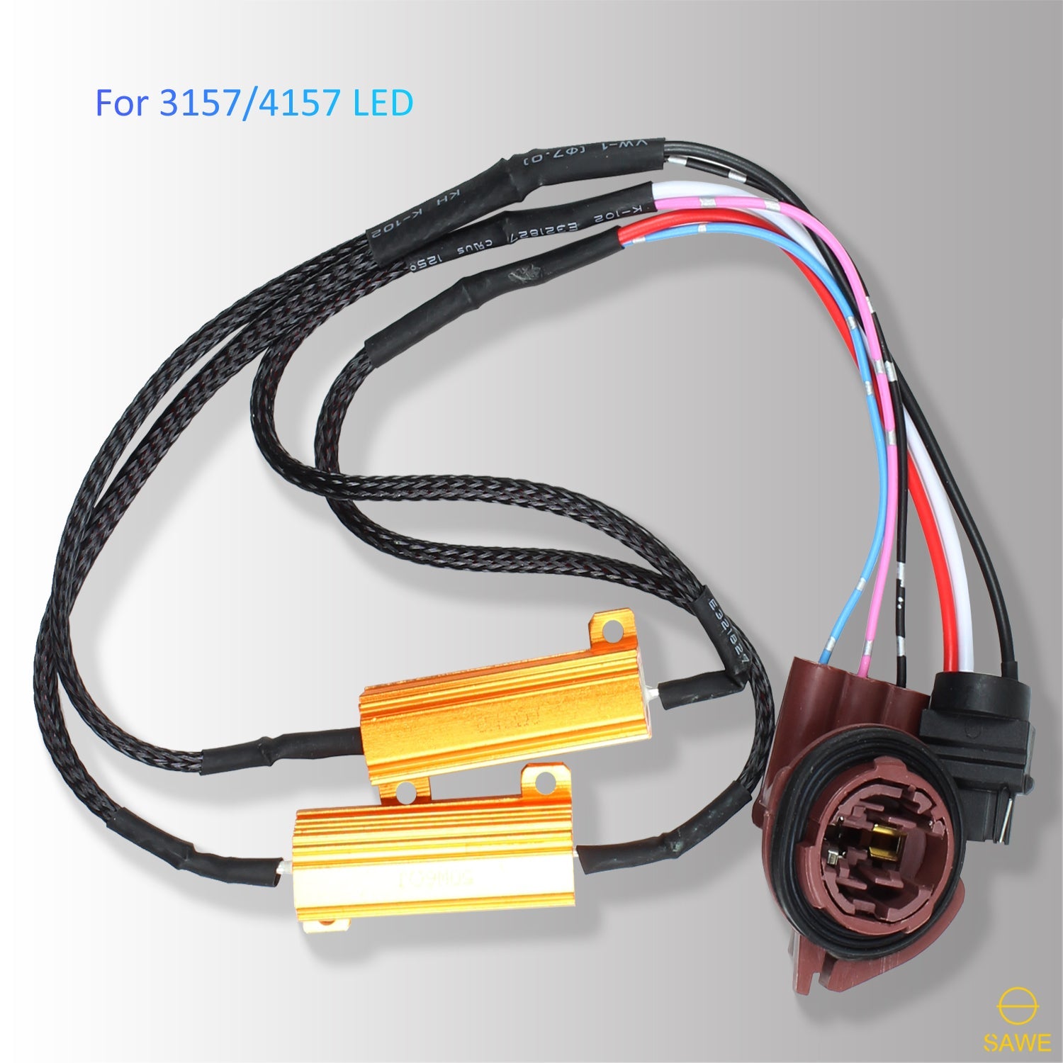 3157 Front LED Turn Signal Load Resistor Adapter Anti Hyper Flash Error Canceler SAWE Lighting