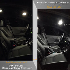 SAWE ® 578 211-2 212-2 41mm 42mm LED Bulb 3014 48SMD Interior Dome Map Door Courtesy Trunk Cargo Lights - 6000K White SAWE Lighting