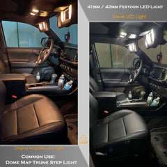 SAWE ® 578 211-2 212-2 41mm 42mm LED Bulb 4014 12SMD Interior Dome Map Door Courtesy Trunk Cargo Canbus Lights - White SAWE Lighting