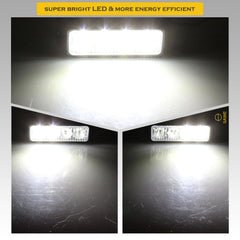 Premier Emergency LED Strobe Lights Bar for Offroad Car Truck Warning Hazard Flash Grille and Surface Mount Light - White 4-LED SAWE Lighting