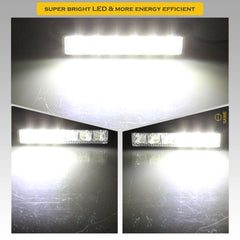 Premier Emergency LED Strobe Lights Bar for Offroad Car Truck Warning Hazard Flash Grille and Surface Mount Light - White 6-LED SAWE Lighting