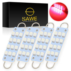 SAWE ® 561 563 567 211-2 212-2 LED Bulb Festoon 44mm 12smd Rigid Loop Interior Door Trunk LED Lights - Red SAWE Lighting