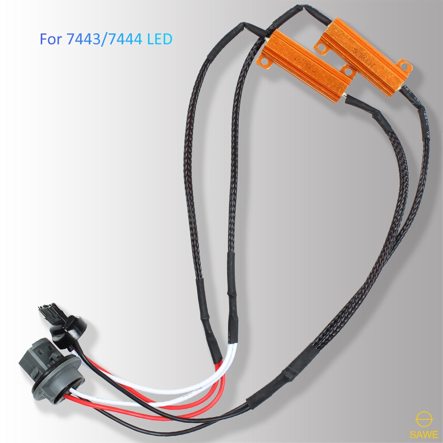 7443 7444 Front LED Turn Signal Resistor Adapter Anti Hyper Flash Error Canceler SAWE Lighting
