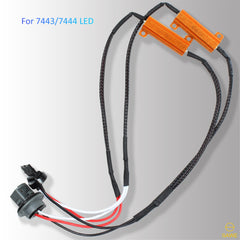7443 7444 Front LED Turn Signal Resistor Adapter Anti Hyper Flash Error Canceler SAWE Lighting