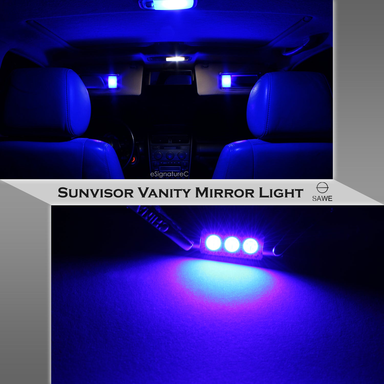 Car Visor Light Blue