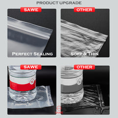 4 x 5" Zip Lock Bags 4 Mil Clear Reclosable Zip Seal Bag Plastic Jewelry Zipper SAWE Lighting