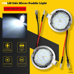 LED Side Mirror Puddle Light Kit For Ford F-150 Explorer Expedition Edge Fusion Lincoln MKS MKT SAWE Lighting