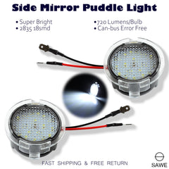 LED Side Mirror Puddle Light Kit For Ford F-150 Explorer Expedition Edge Fusion Lincoln MKS MKT SAWE Lighting