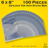 Anti Static Shielding ESD Bags 6 x 8" Inch Zip Lock Resealable for Varieties of Electronic Device 15 x 20cm SAWE Lighting
