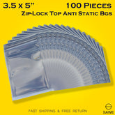Anti Static Shielding ESD Bags 3.5 x 5" Inch Zip Lock Resealable for Varieties of Electronic Device SAWE Lighting