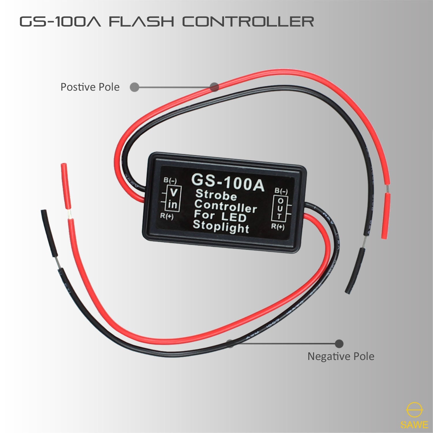 GS-100A Flash Strobe Controller Flasher Module for LED Brake Tail Stop Light SAWE Lighting
