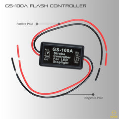 GS-100A Flash Strobe Controller Flasher Module for LED Brake Tail Stop Light SAWE Lighting