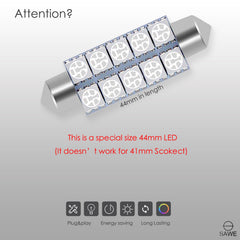 SAWE ® 578 211-2 212-2 44mm LED Bulb 5050 10SMD Interior Dome Map Door Courtesy Light Trunk Lights - Green SAWE Lighting
