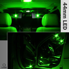 SAWE ® 578 211-2 212-2 44mm LED Bulb 5050 10SMD Interior Dome Map Door Courtesy Light Trunk Lights - Green SAWE Lighting