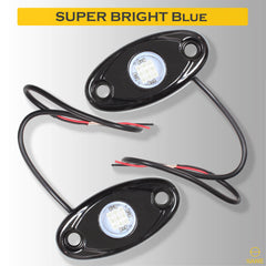 LED Rock Light Pods Lights for Offroad Car Truck ATV Underbody Wheel Grille and Surface Mount - Blue SAWE Lighting