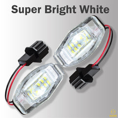 LED License Plate Light Housing For Honda Accord Civic Odyssey Acura TSX TL Direct Fit - White SAWE Lighting