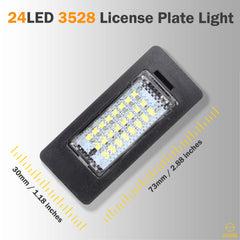 Error Free LED License Plate Light Housing For BMW 135i 325i 328i 335i 528i 535i X6 X5 - White SAWE Lighting