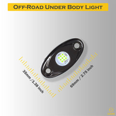 LED Rock Light Pods Lights for Offroad Car Truck ATV Underbody Wheel Grille and Surface Mount - Green SAWE Lighting
