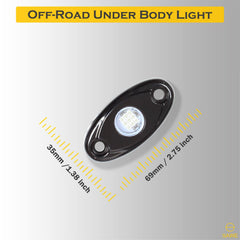 LED Rock Light Pods Lights for Offroad Car Truck ATV Underbody Wheel Grille and Surface Mount - Red SAWE Lighting
