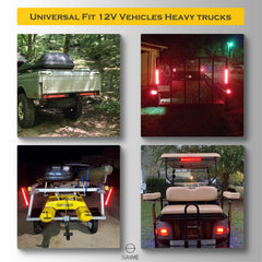 11-LED 15" Inch Red Sealed LED Truck Trailer Strip 3rd Brake Lights Rear Turn Tail Light Bar SAWE Lighting