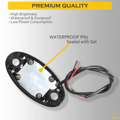 LED Rock Light Pods Lights for Offroad Car Truck ATV Underbody Wheel Grille and Surface Mount - Red SAWE Lighting