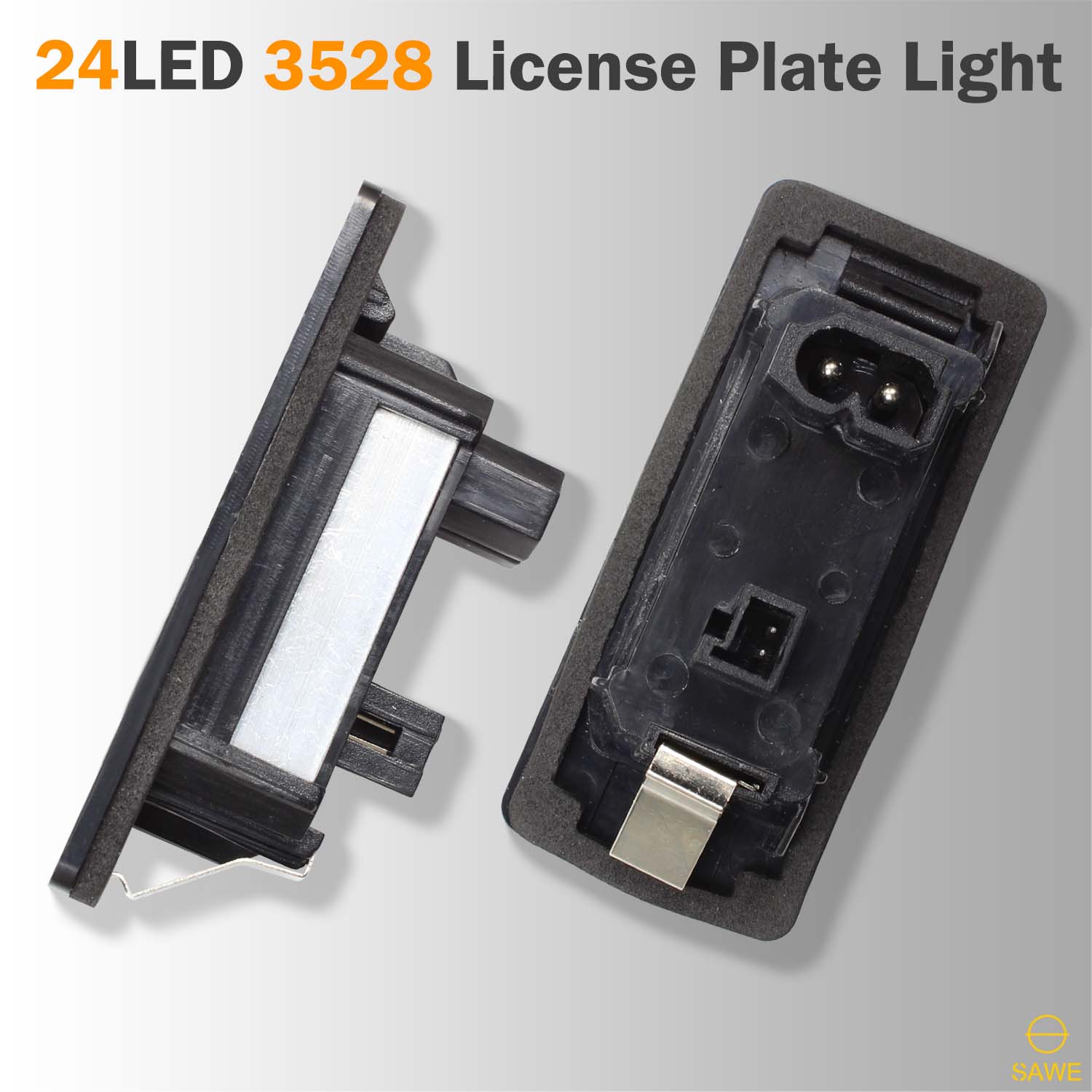 Error Free LED License Plate Light Housing For BMW 135i 325i 328i 335i 528i 535i X6 X5 - White SAWE Lighting