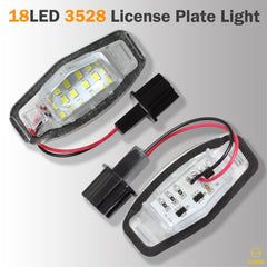 LED License Plate Light Housing For Honda Accord Civic Odyssey Acura TSX TL Direct Fit - White SAWE Lighting