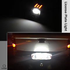 For 1995 - 2004 Toyota Tacoma Red OLED Tube LED License Plate Light Lamp Housing SAWE Lighting